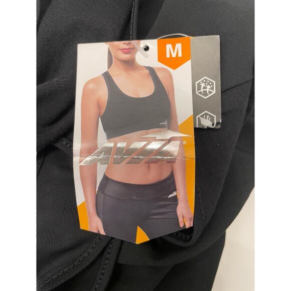 Avia Womens Black Tank Top Medium NWT Moisture Wicking Mesh Detail - Picture 4 of 5